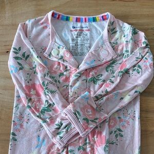Magnetic Me Pink and Green Floral Onesie